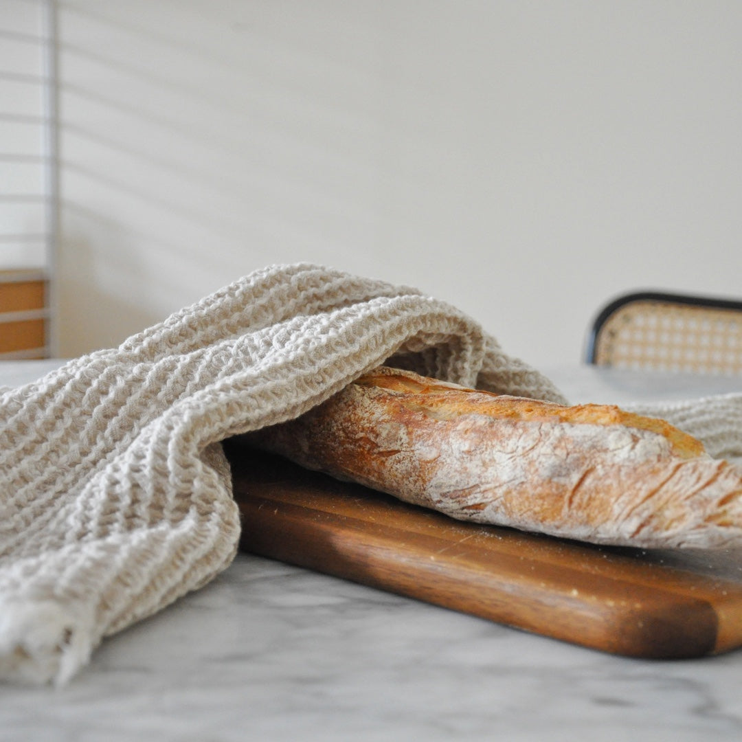 Serviette gaufrée Alentejo | chiné beige