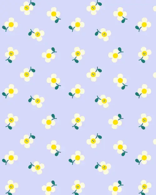 Muster mit bunten Blumen auf lila Hintergrund, ideal für 3er Set Seidenpapier für Blumen.