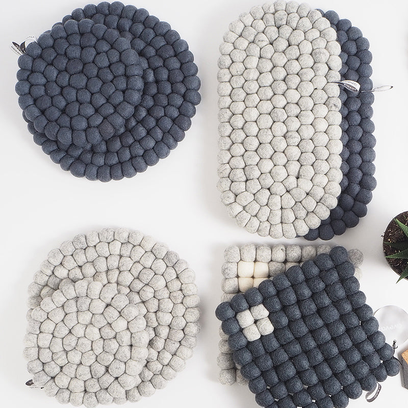 Felt Coaster Large | Light Grey