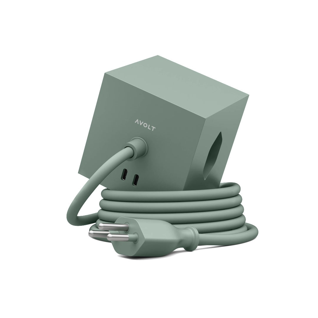 Multiprise SQUARE | vert poussière