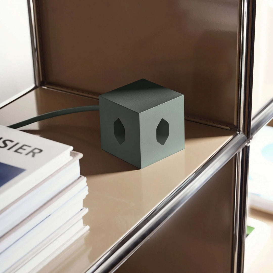 Multiprise SQUARE | vert poussière