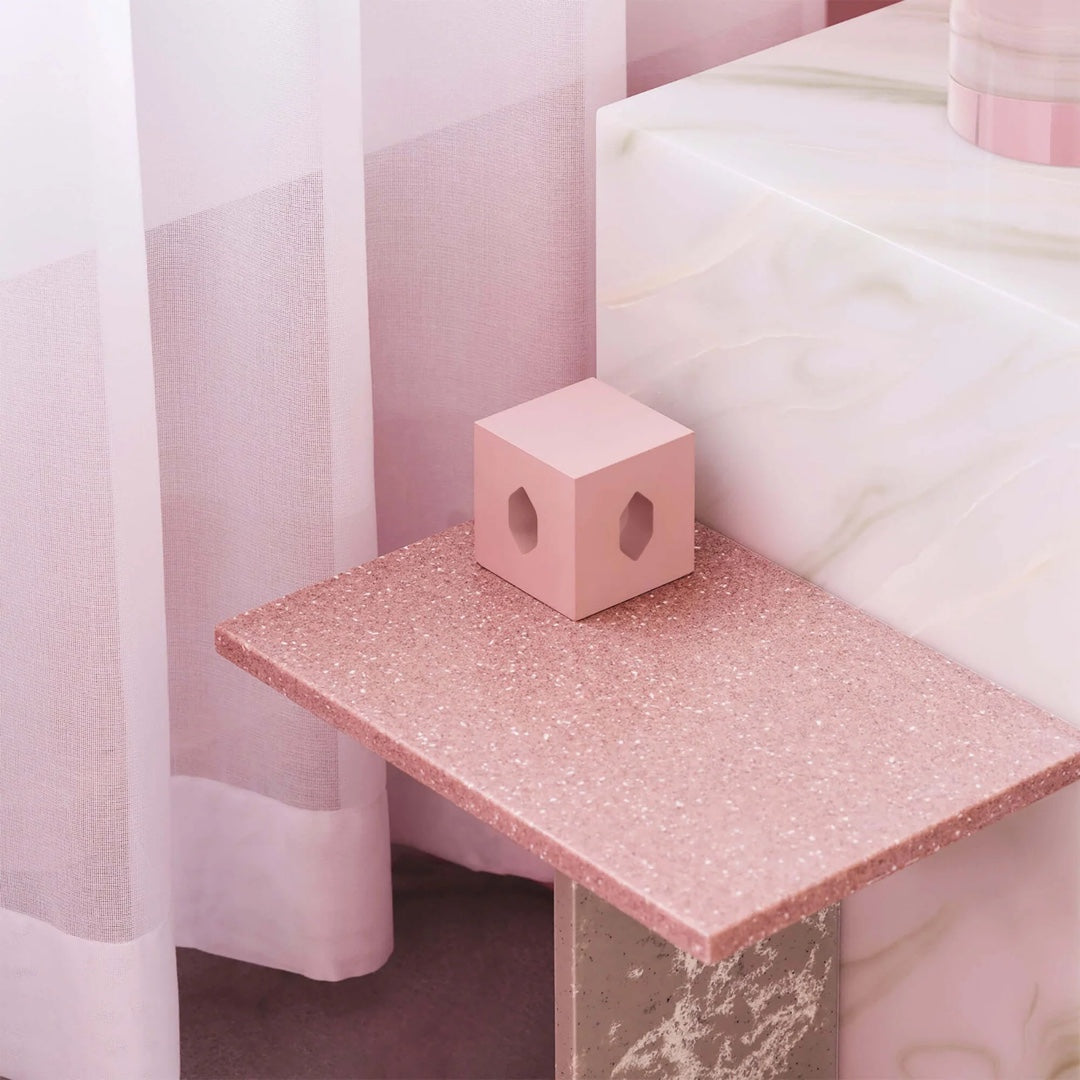 Multiprise carrée | rose poudré