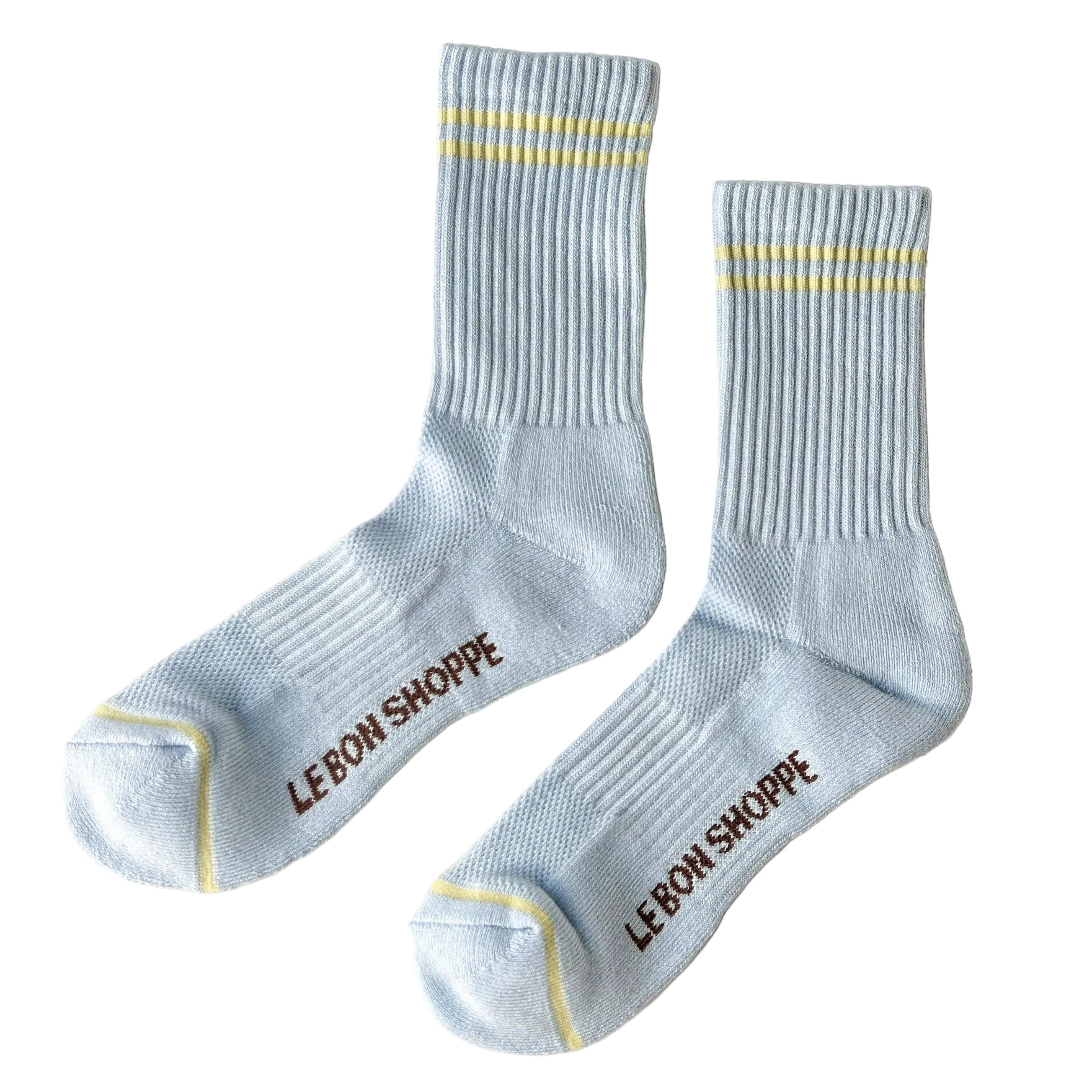 Boyfriend Socks | pastel sky