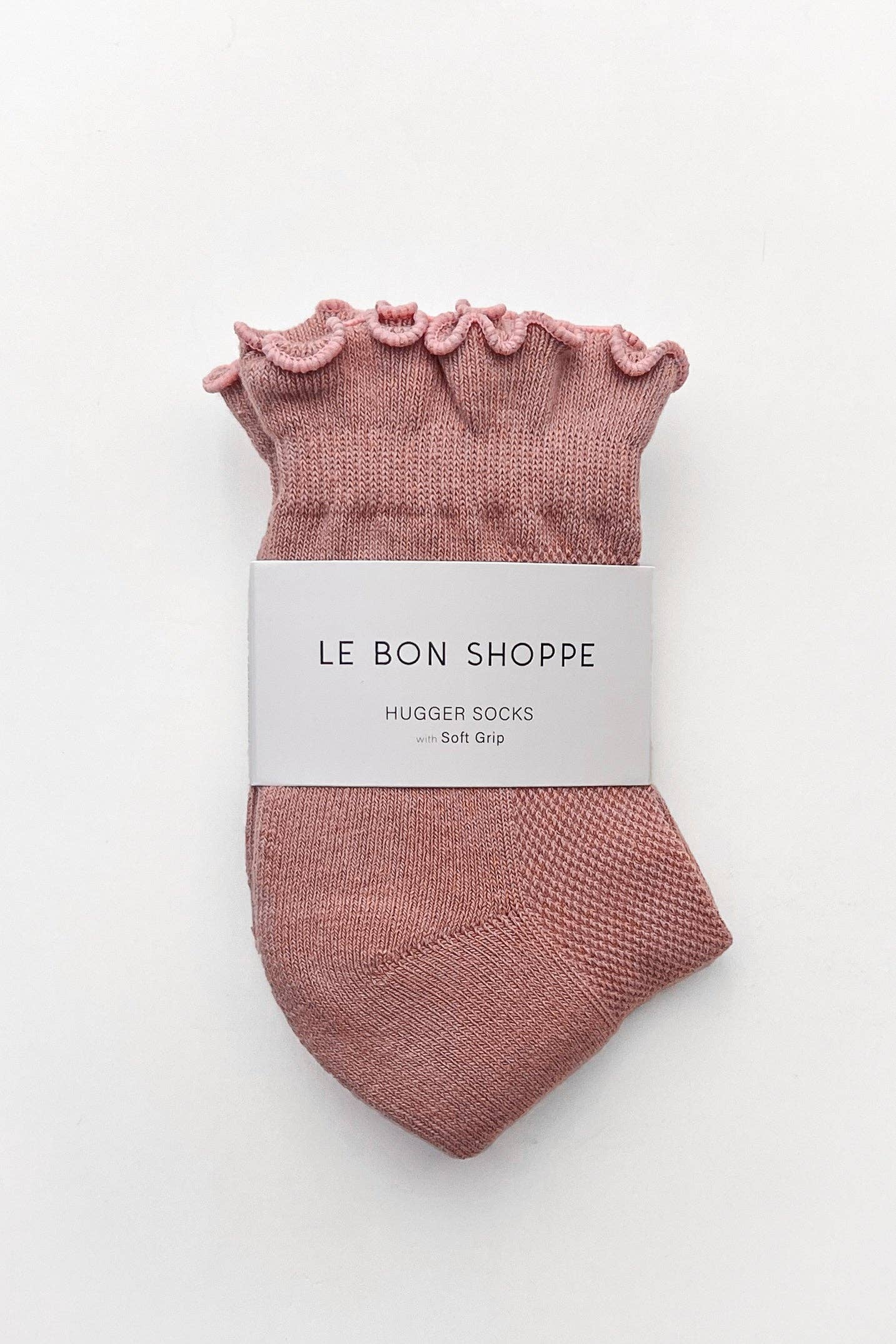Rüschen-Hugger-Crew-Socken (Großhandel): VINTAGE PINK / BLACK