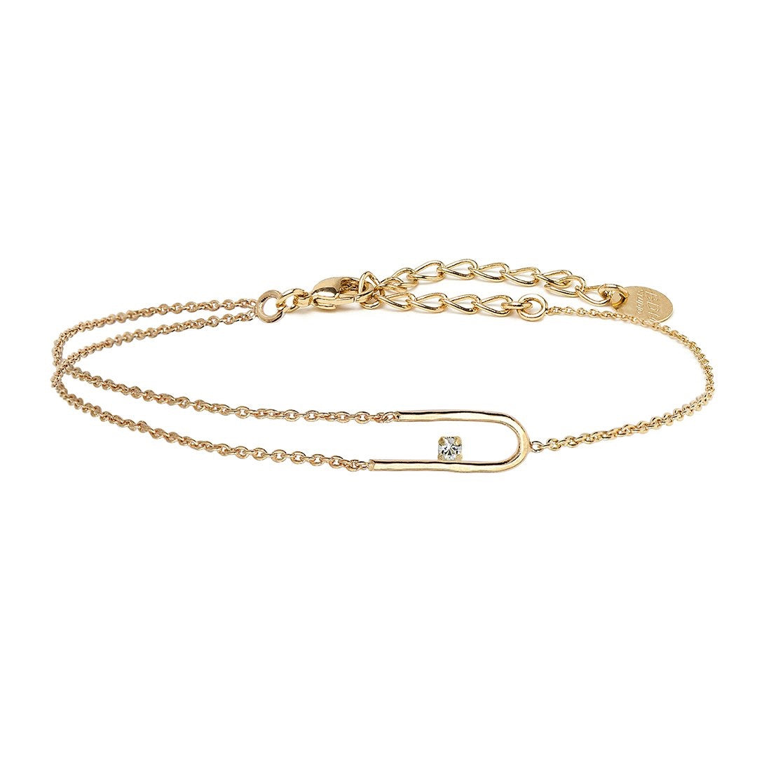 Bracelet Colette avec strass en cristal Swarovski | doré