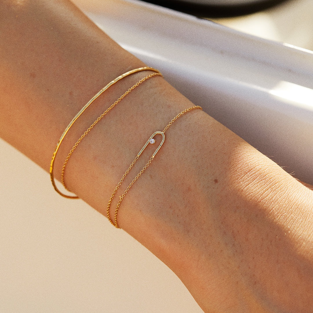 Bracelet Colette avec strass en cristal Swarovski | doré