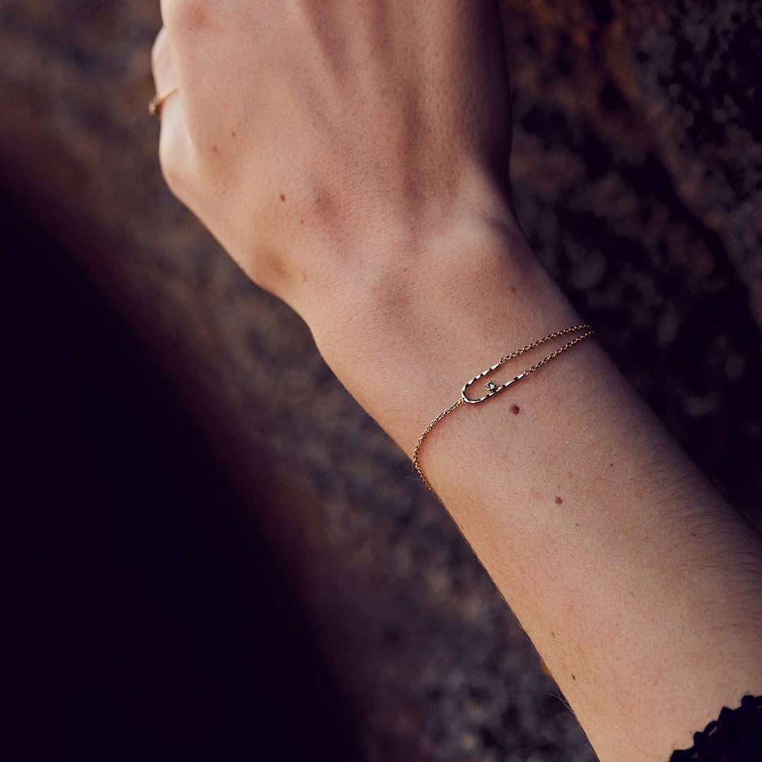 Bracelet Colette avec strass en cristal Swarovski | doré
