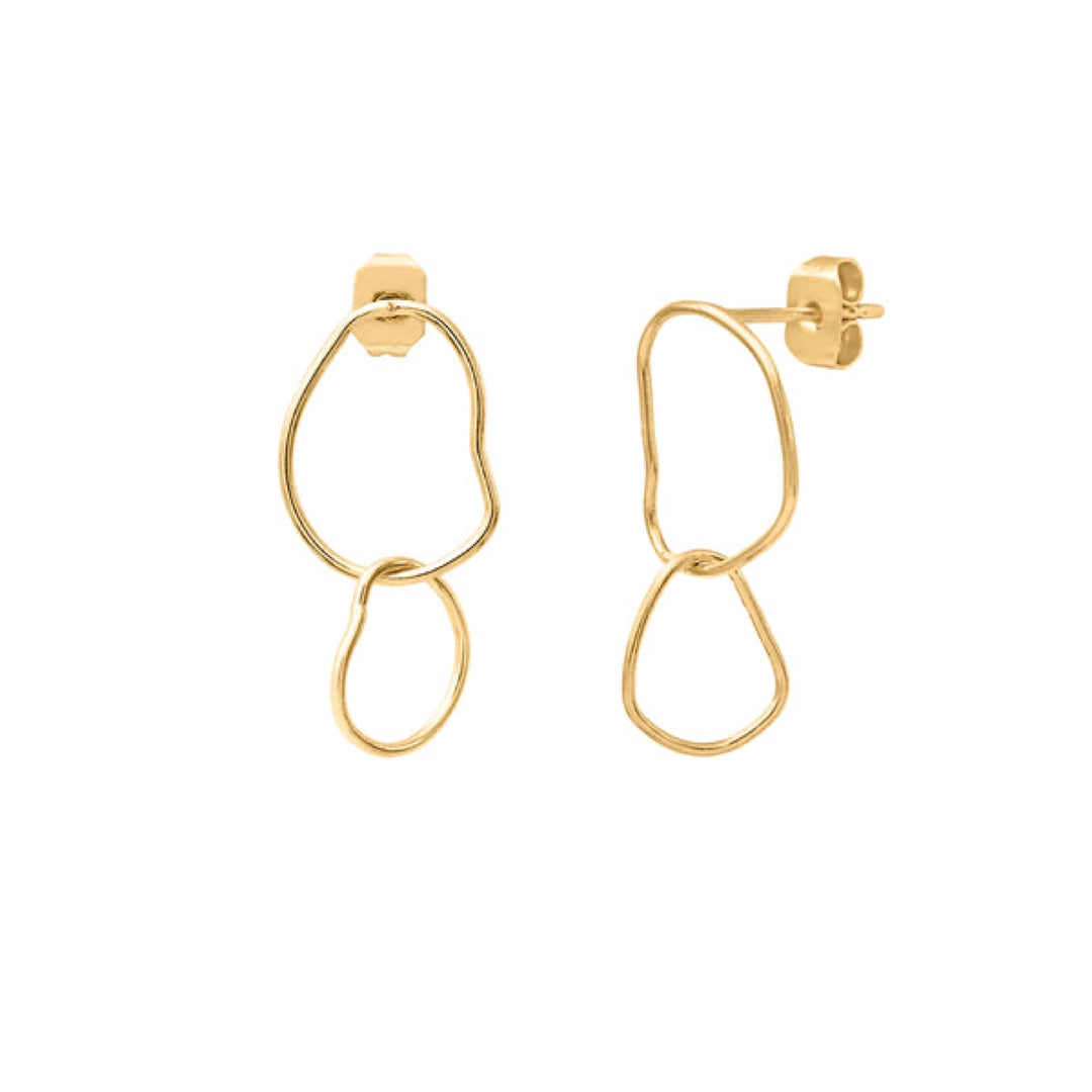Puces d'oreilles doubles Capucine | doré