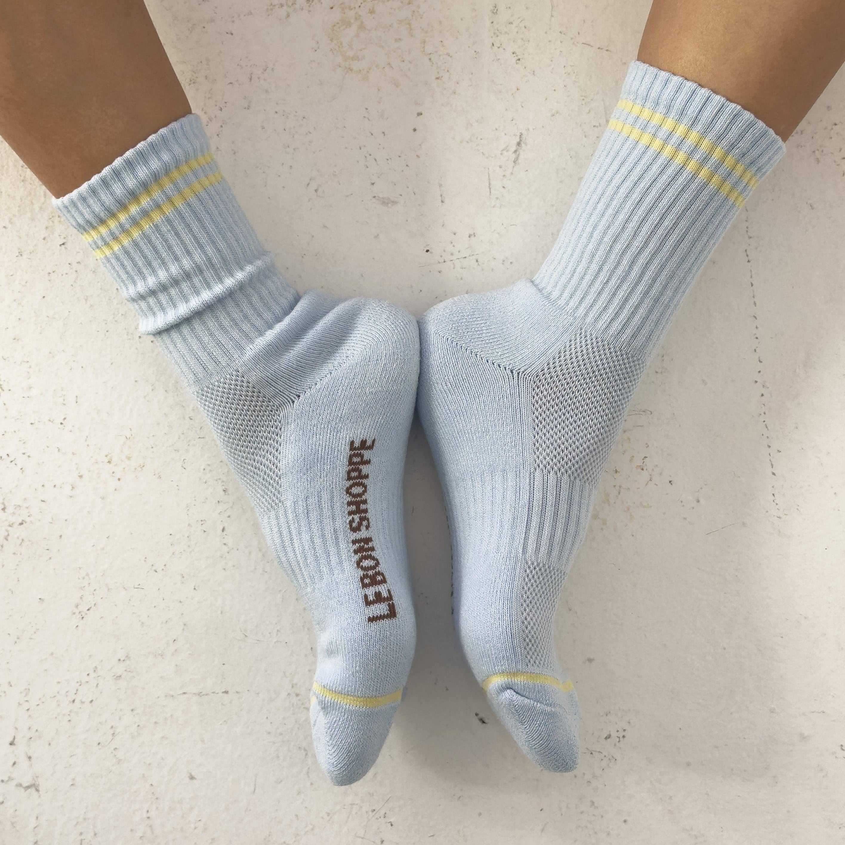 Boyfriend Socks | pastel sky
