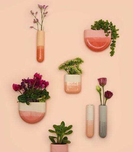 Wall Vase Dip long | blush