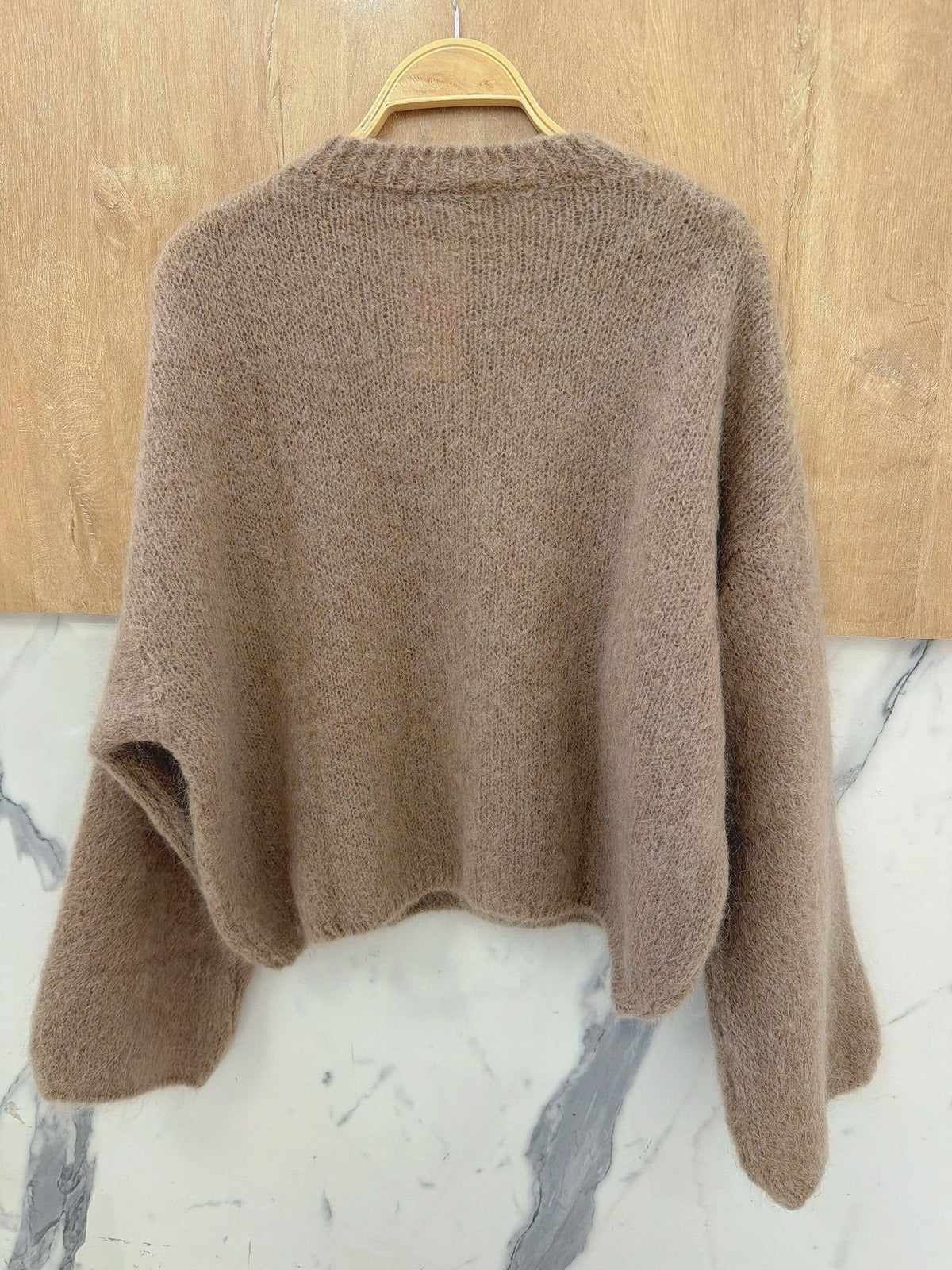 Pullover aus Mohair | taupe