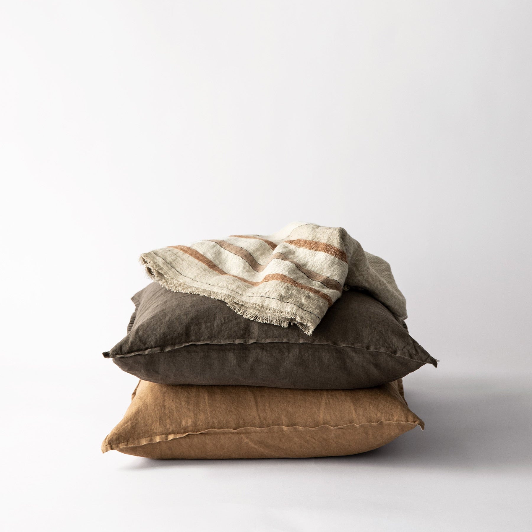 Coussin en lin 50x50cm | noisette
