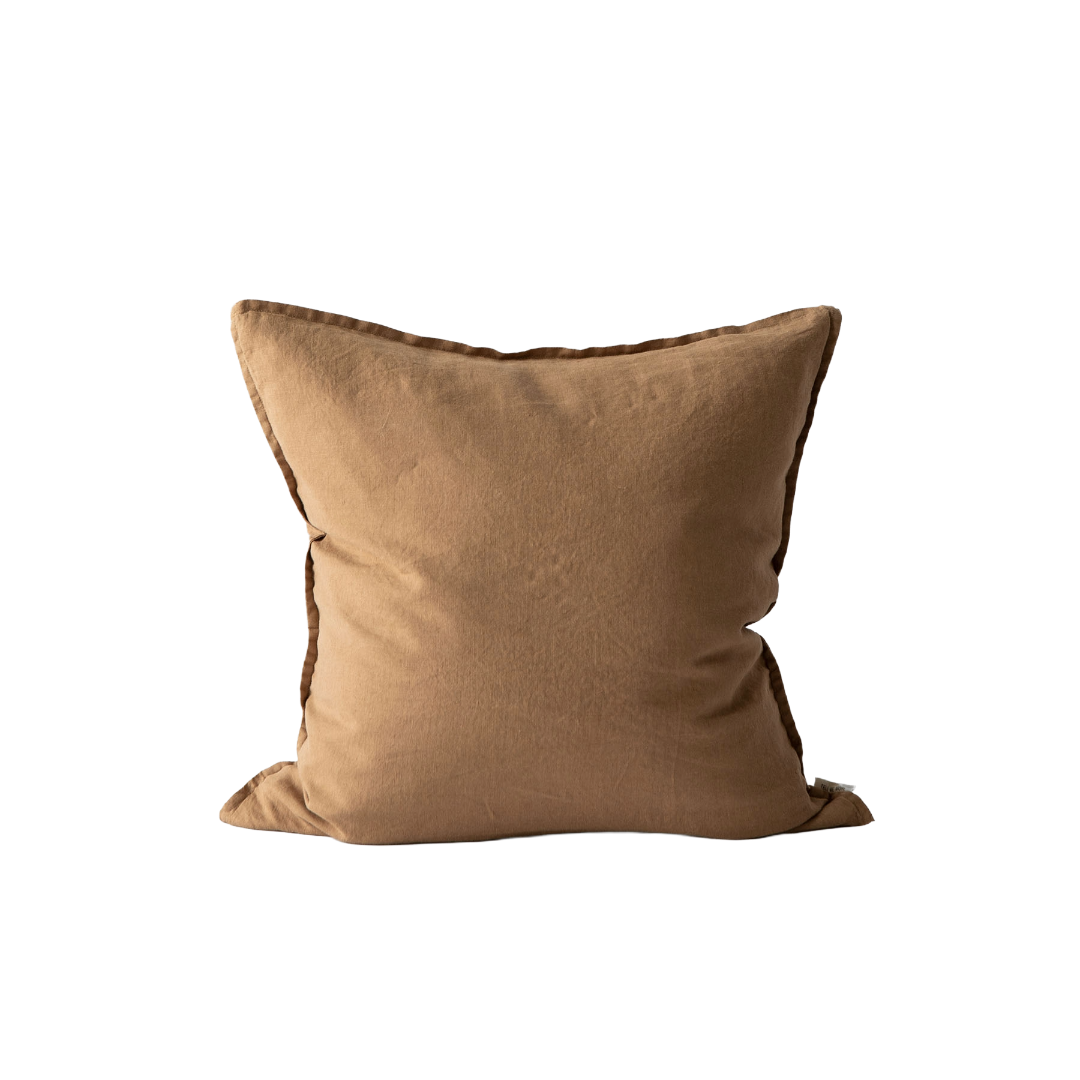 Coussin en lin 50x50cm | noisette