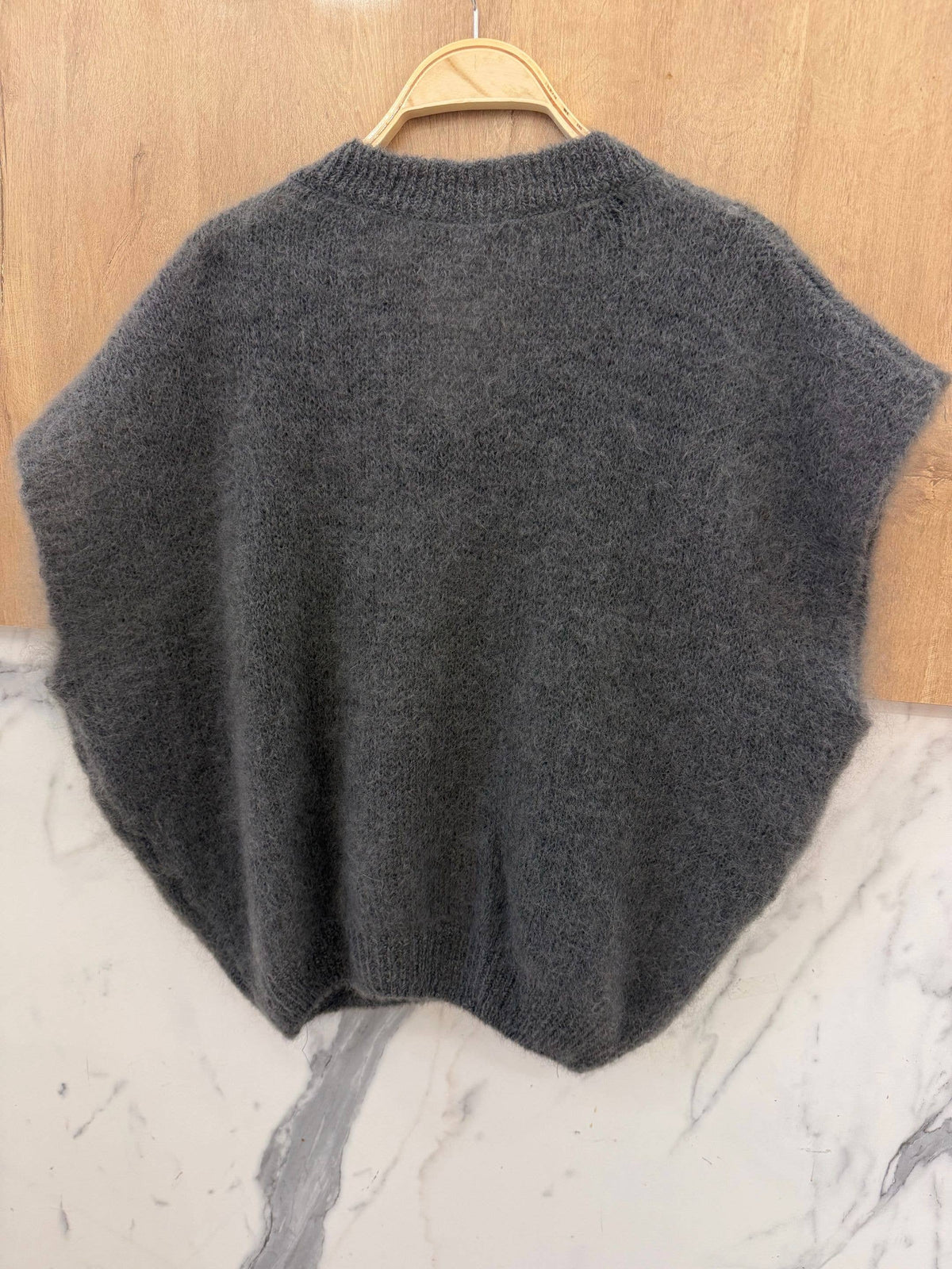 Débardeur en mohair | gris foncé