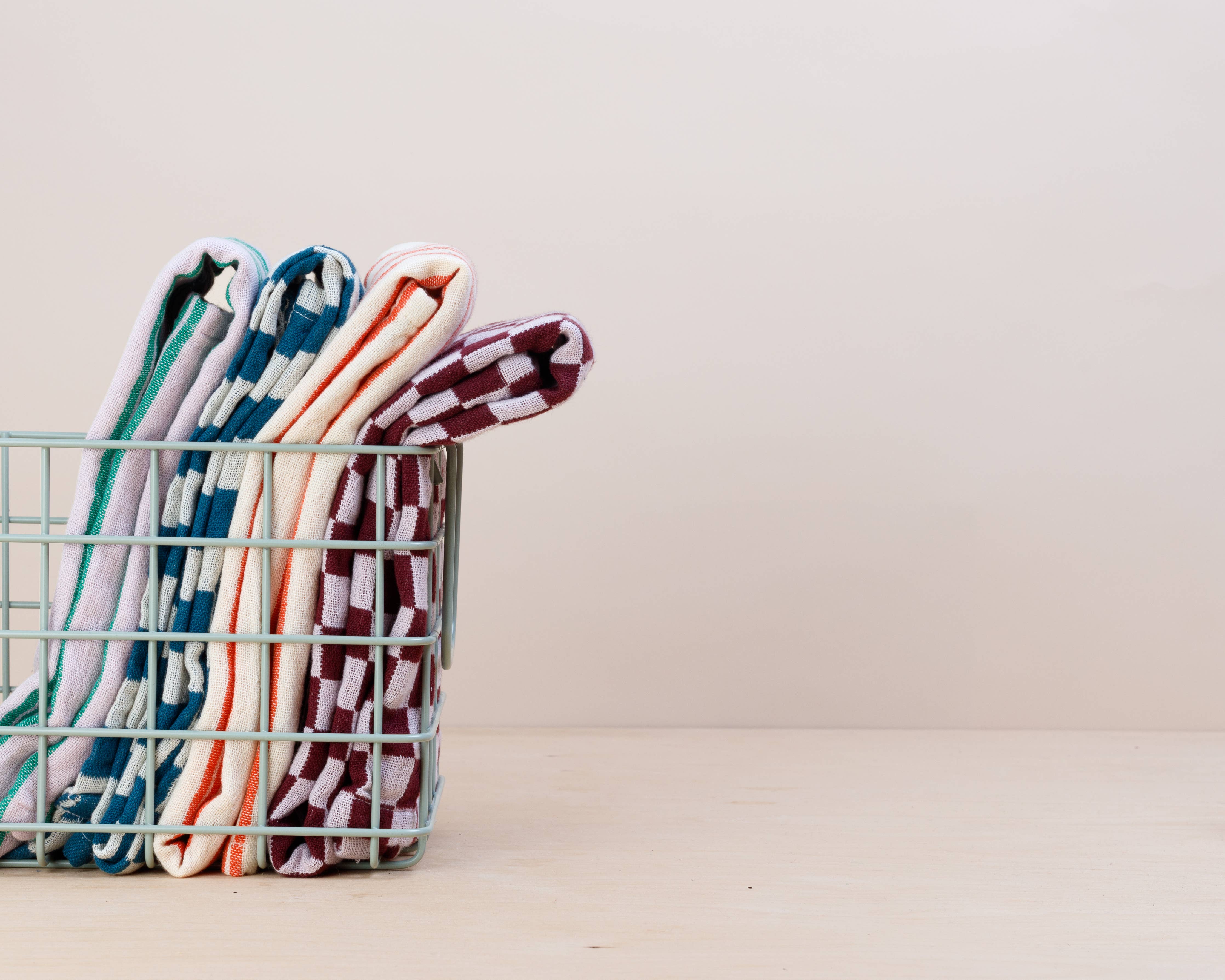 Torchons | carreaux bordeaux