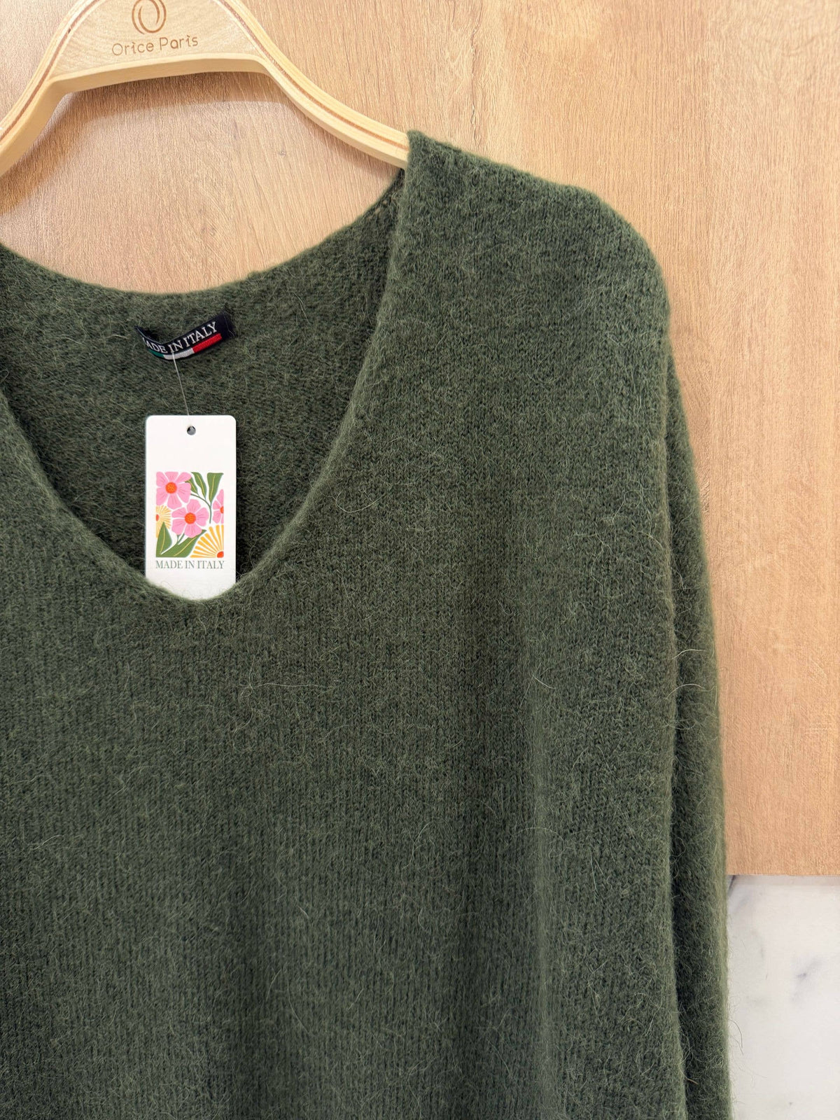 Pullover aus Alpakawolle | khaki