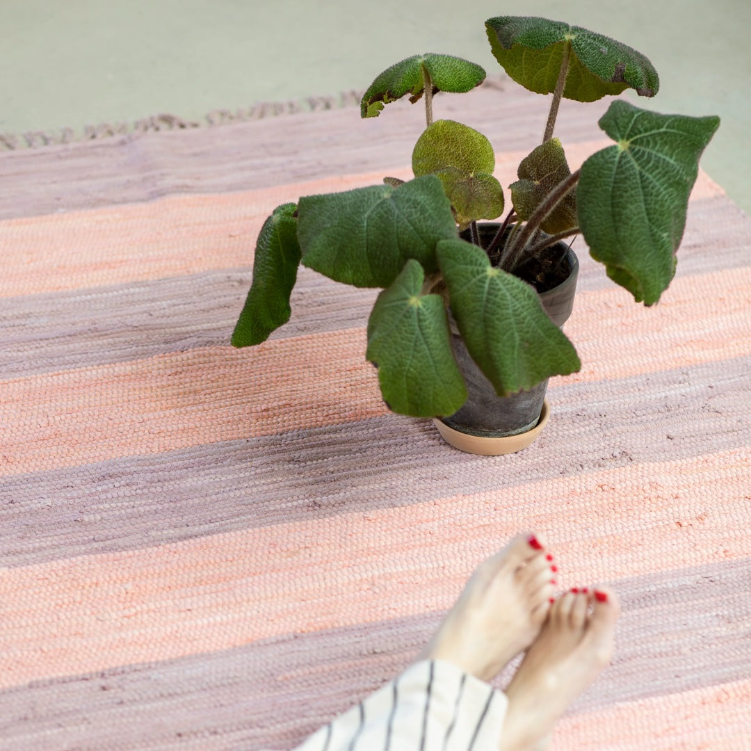 Tapis tissé main CHINDI | tropicana & ash rose