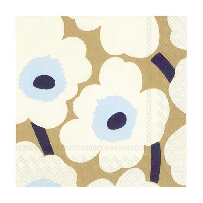 Napkins 2 Sizes | Unikko cream gold