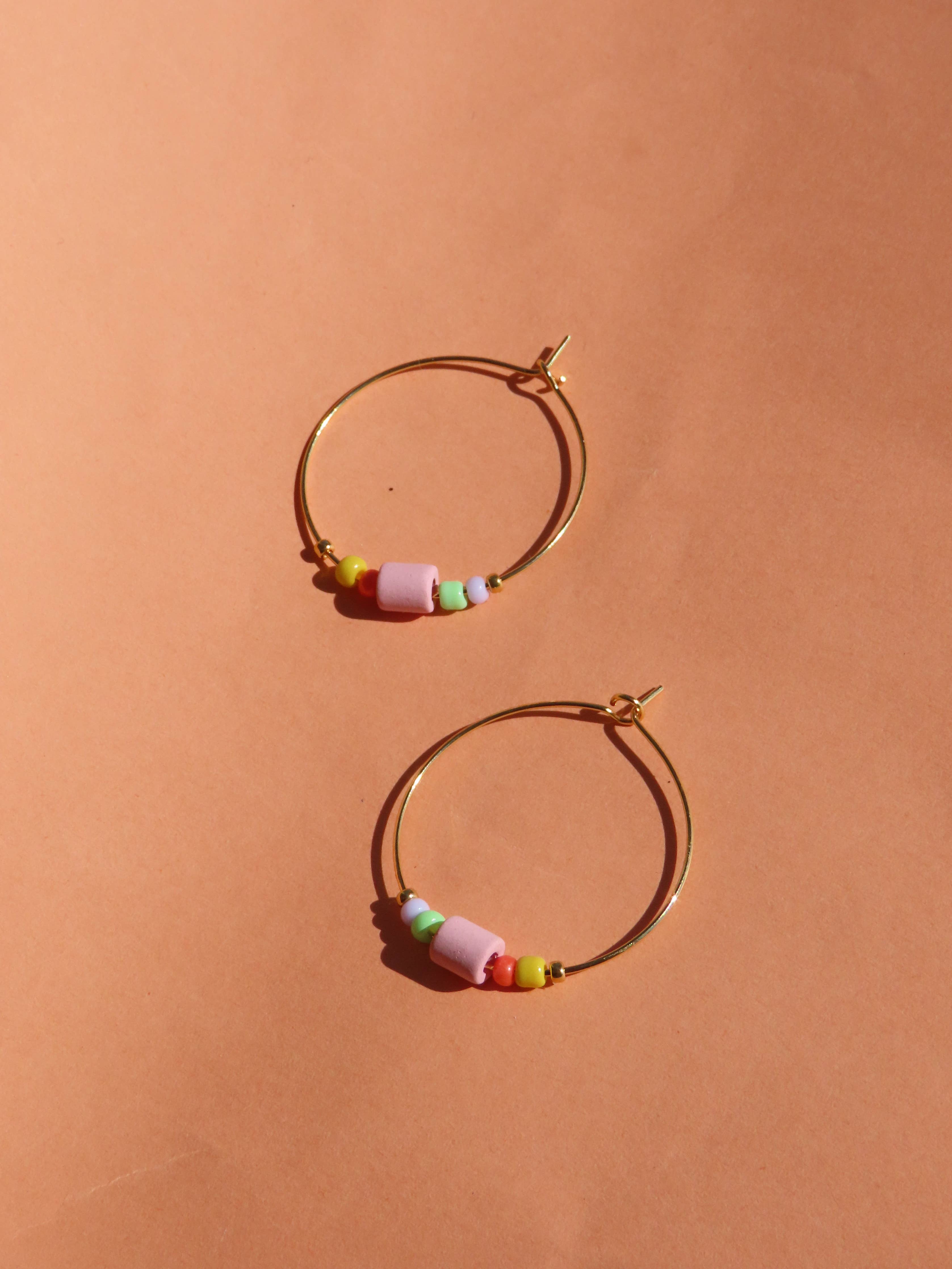 Hoop Earrings | Toho Beads Multi