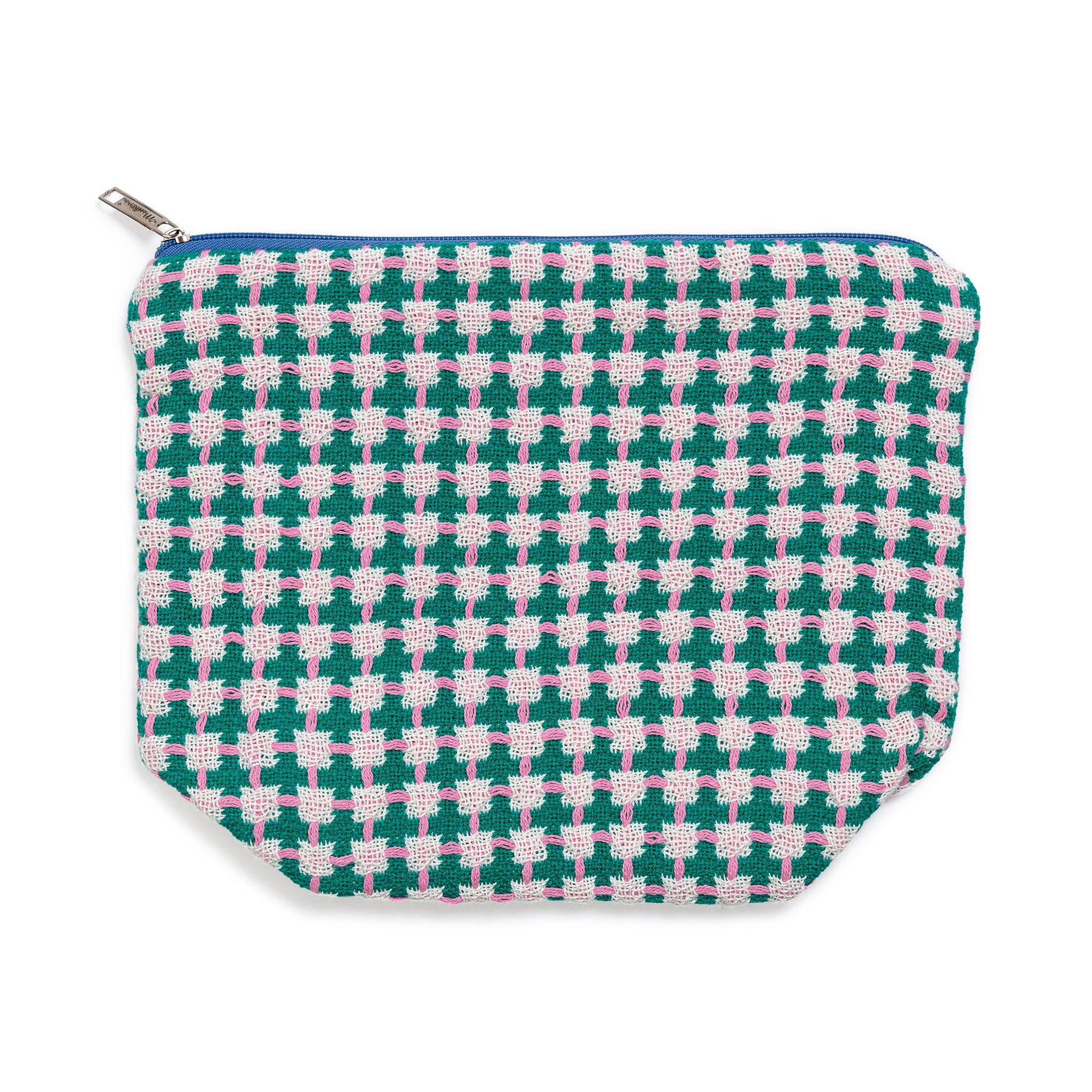 Trousse de toilette 100 % coton | vert et rose