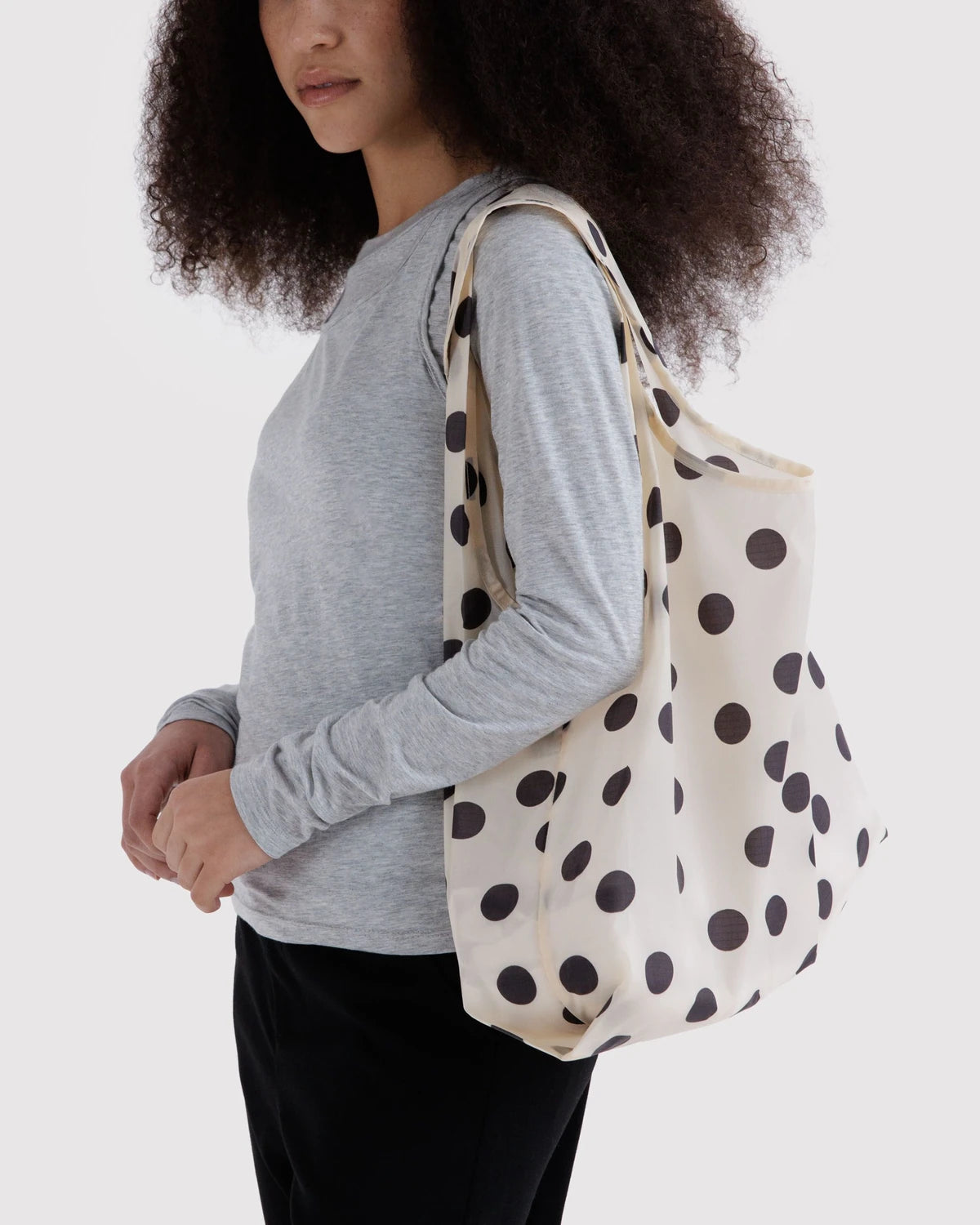 Nylon Shopper cream polka dots | 3 Grössen