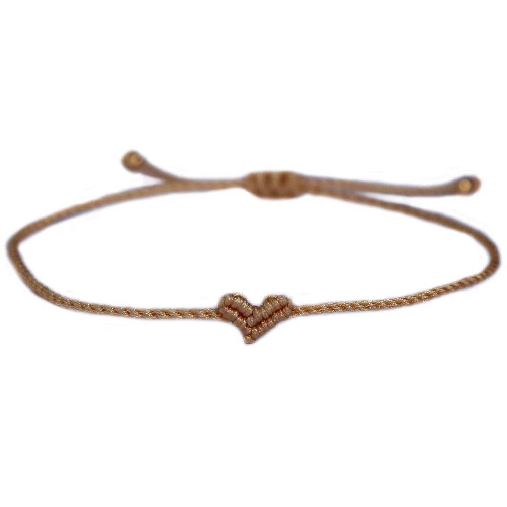 Bracelet cœur mini | marron