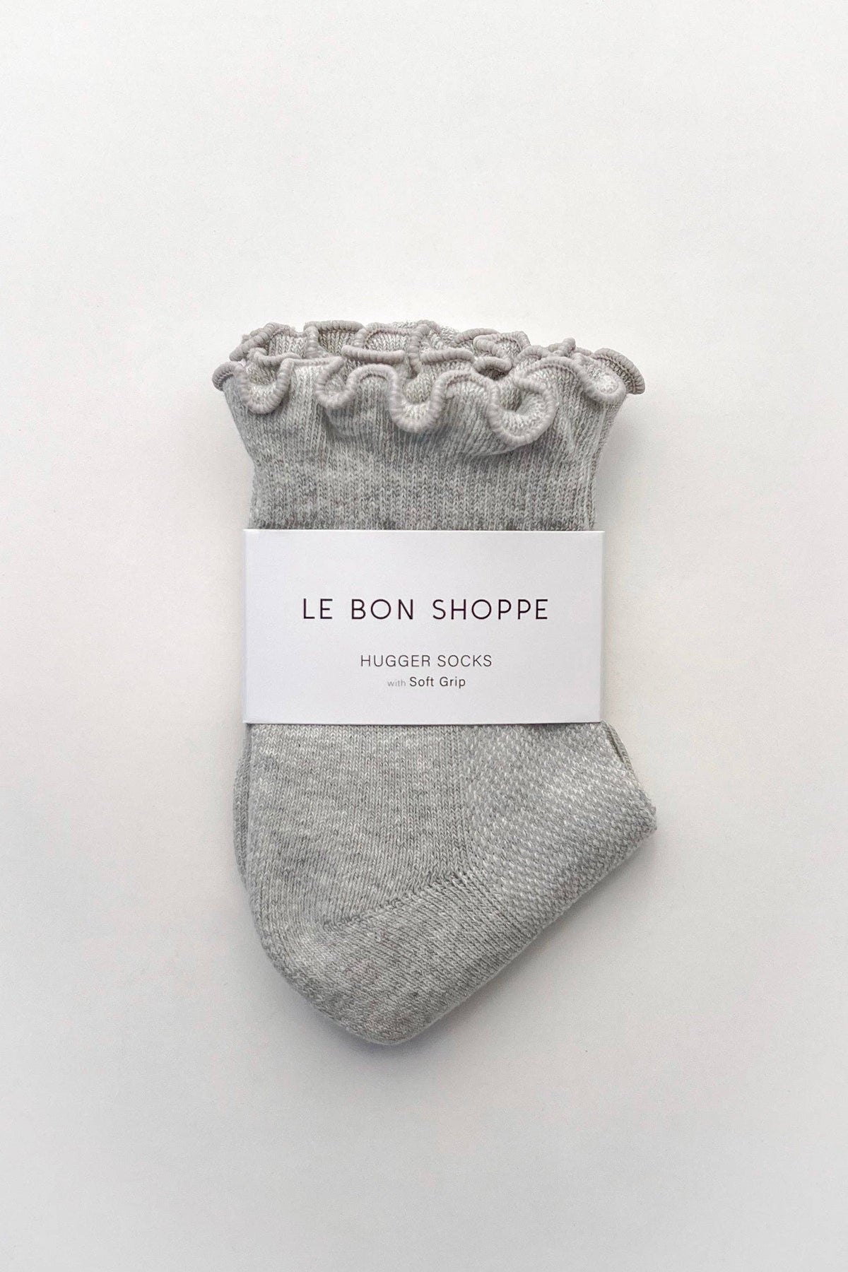 Rüschen-Hugger-Crew-Socken (Großhandel): HT. GREY / RED