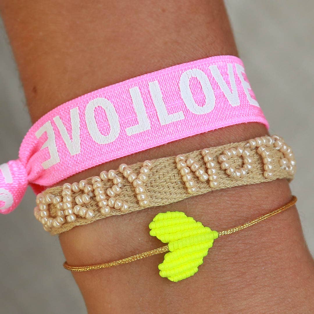 Bracelet Heart | Neon Yellow
