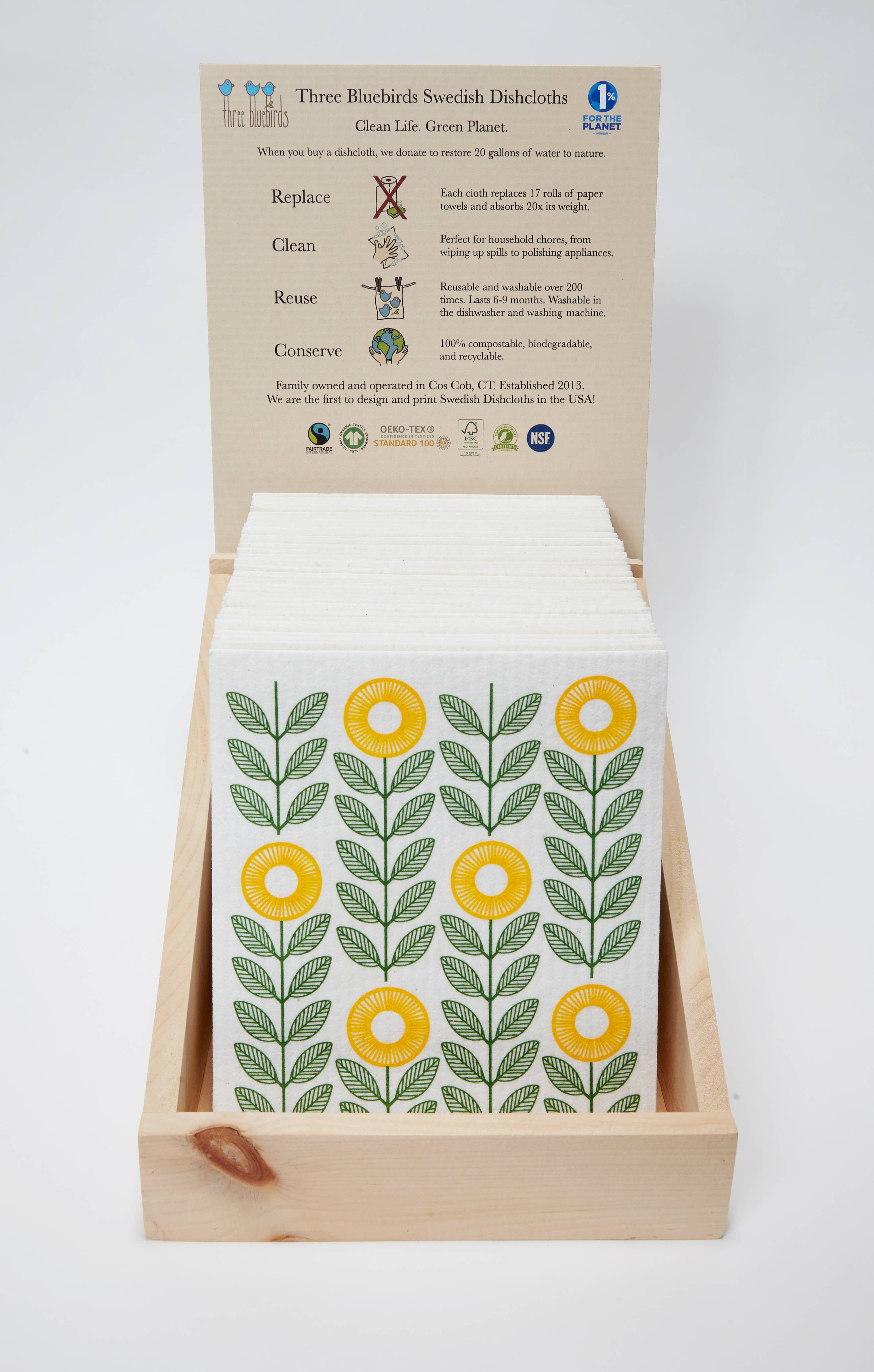 Sponge cloth | yellow flowers
