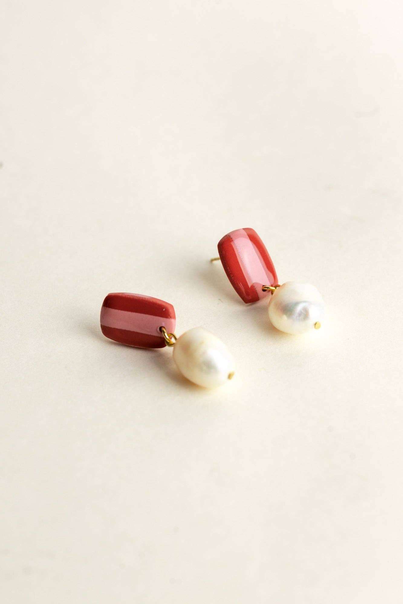 Boucles d'oreilles Isabella | rouge/rose