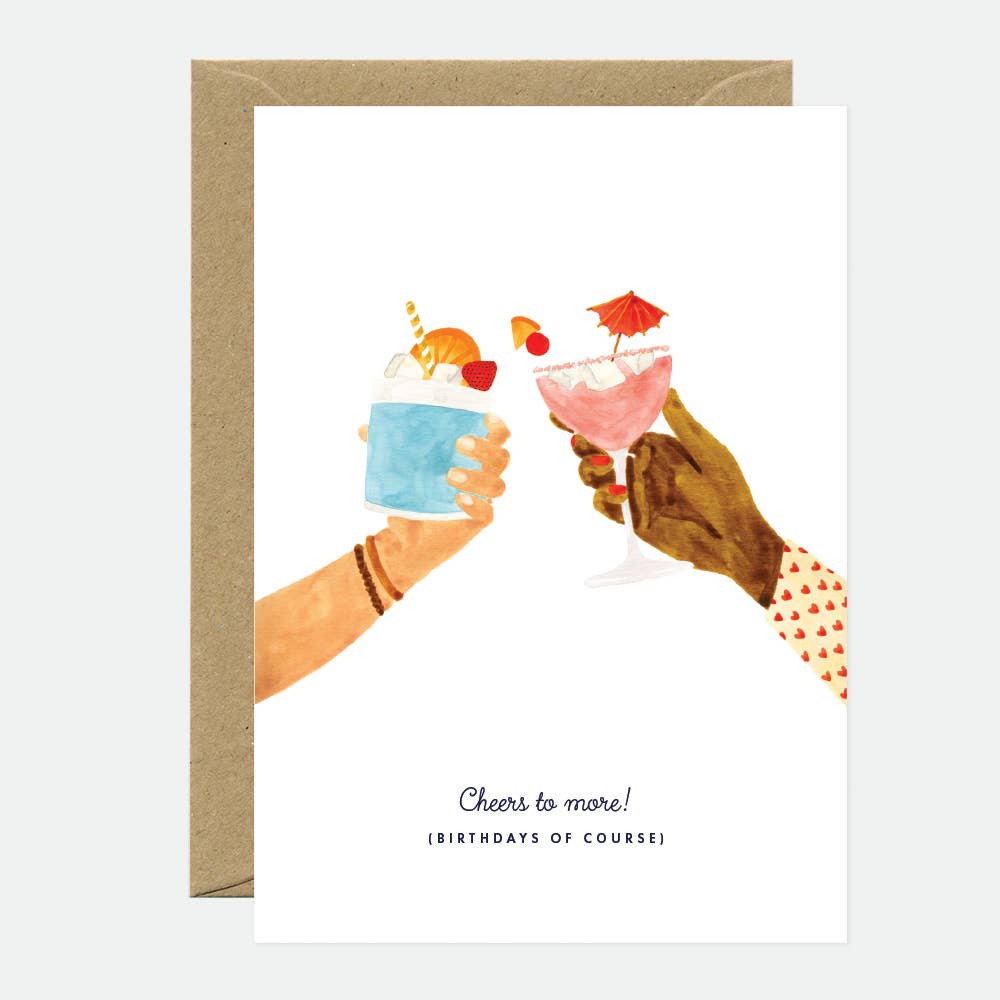 Greeting card with envelope | Cheers to more