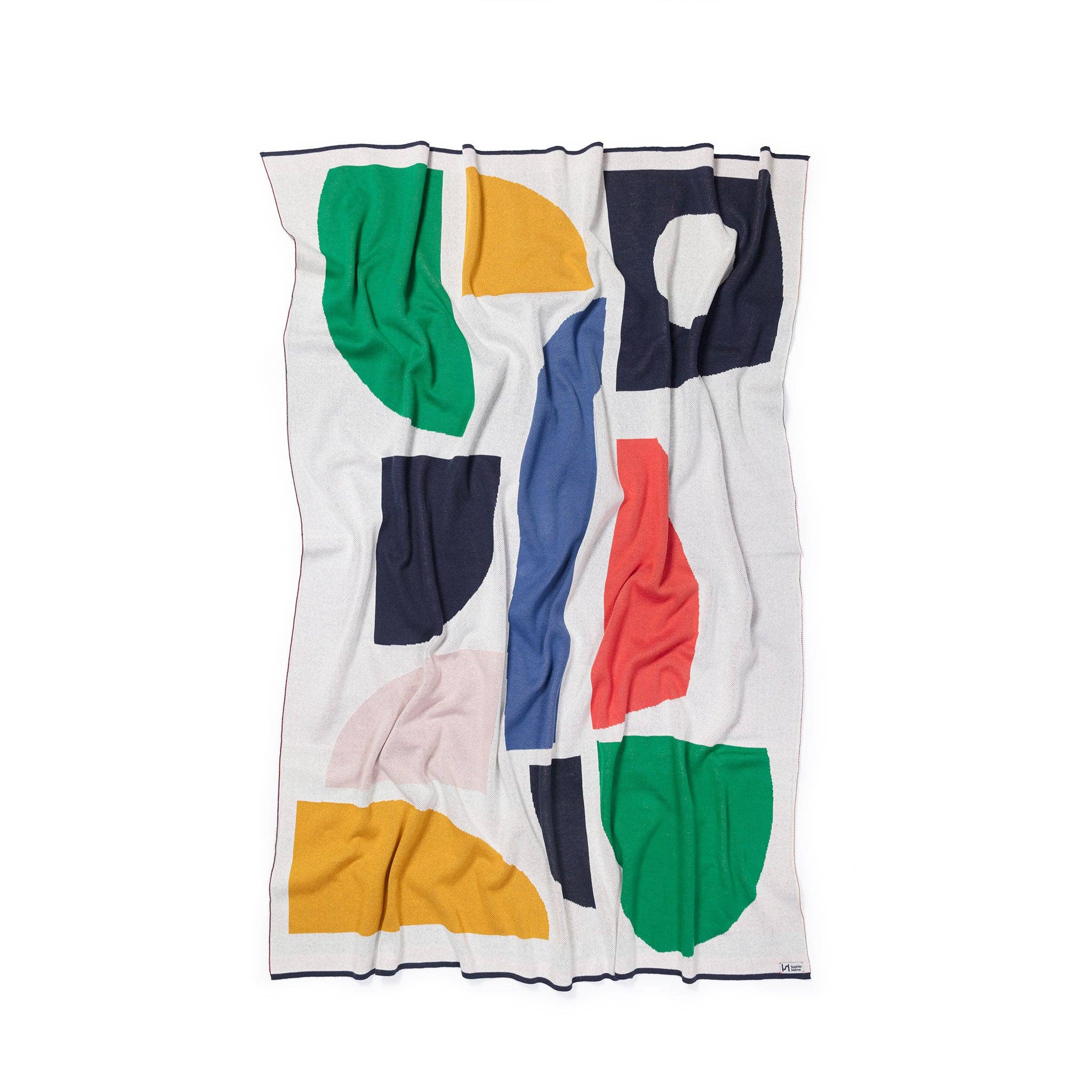 Couverture en coton 130x160cm | Vert brut