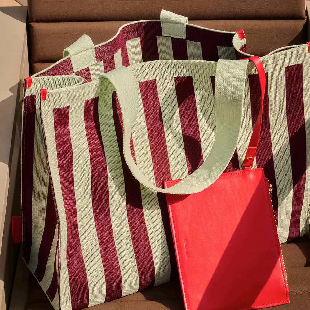 Shopper knitted Stripes | mist + fig