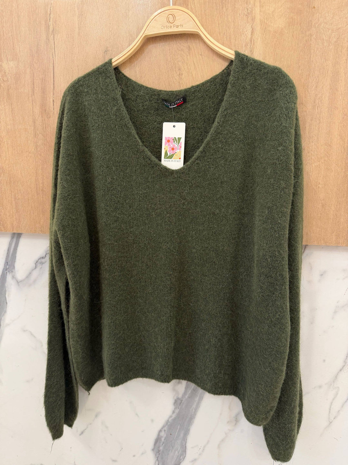 Pullover aus Alpakawolle | khaki