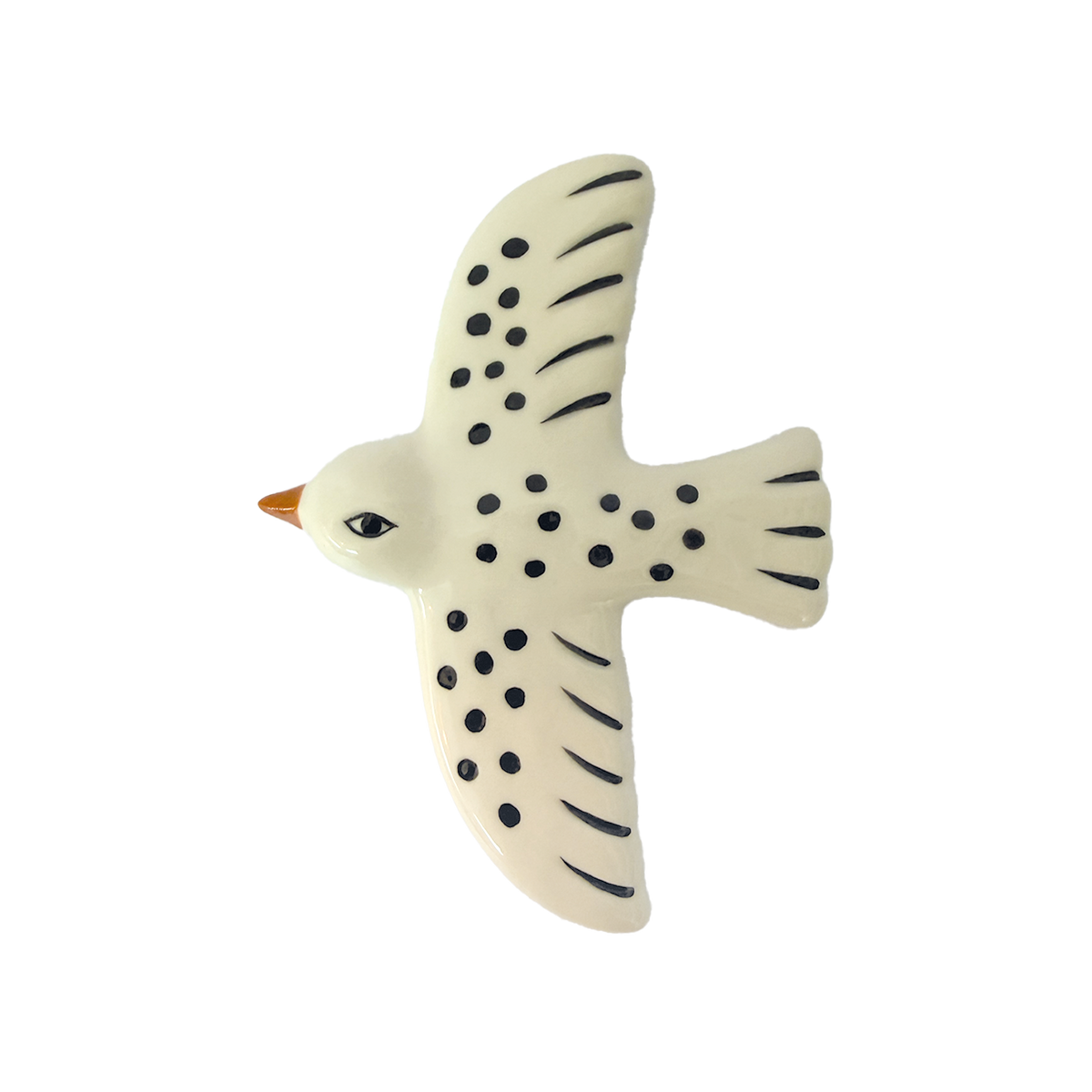 Wanddekoration Vogel gross | off-white