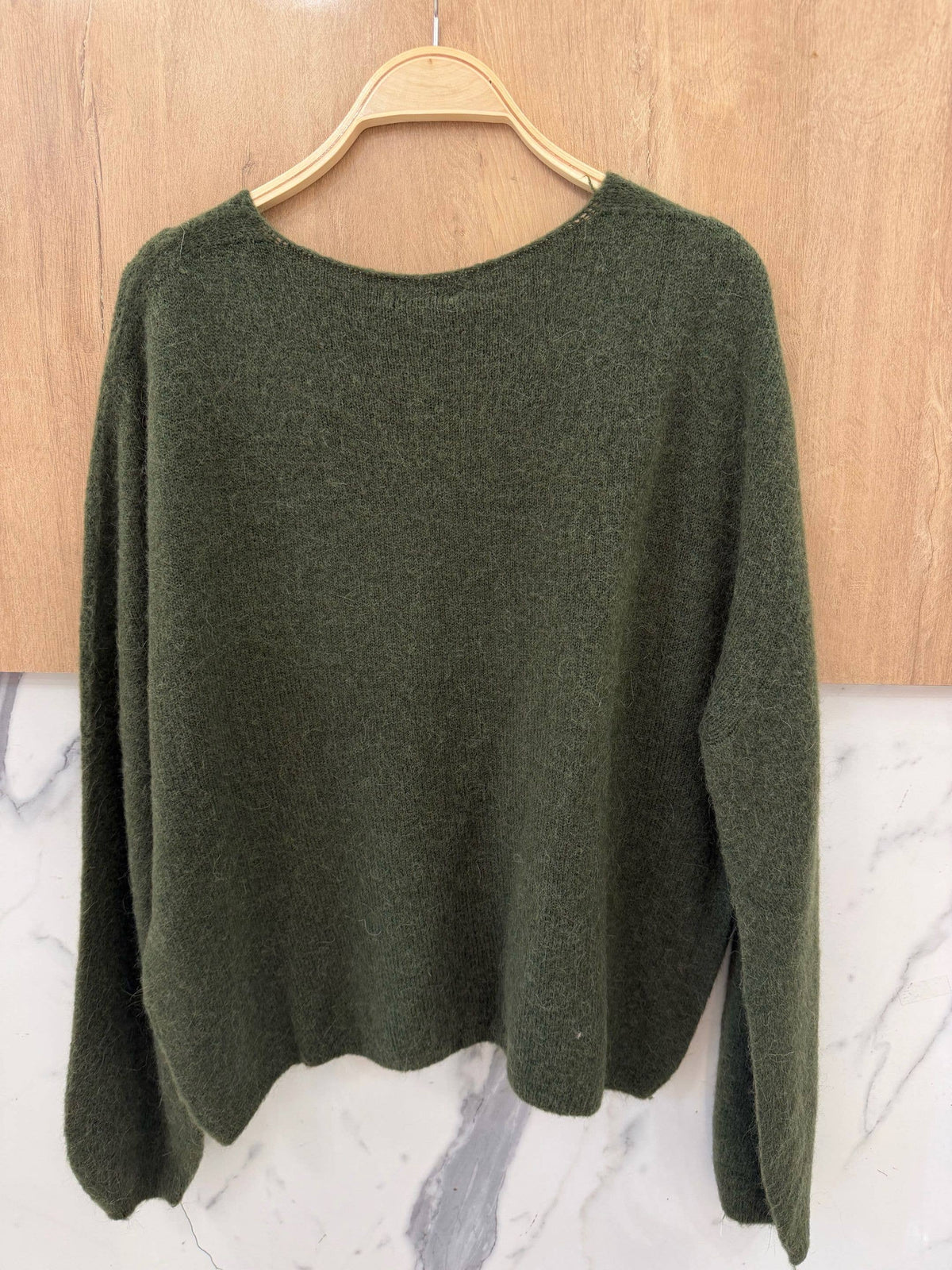 Pullover aus Alpakawolle | khaki
