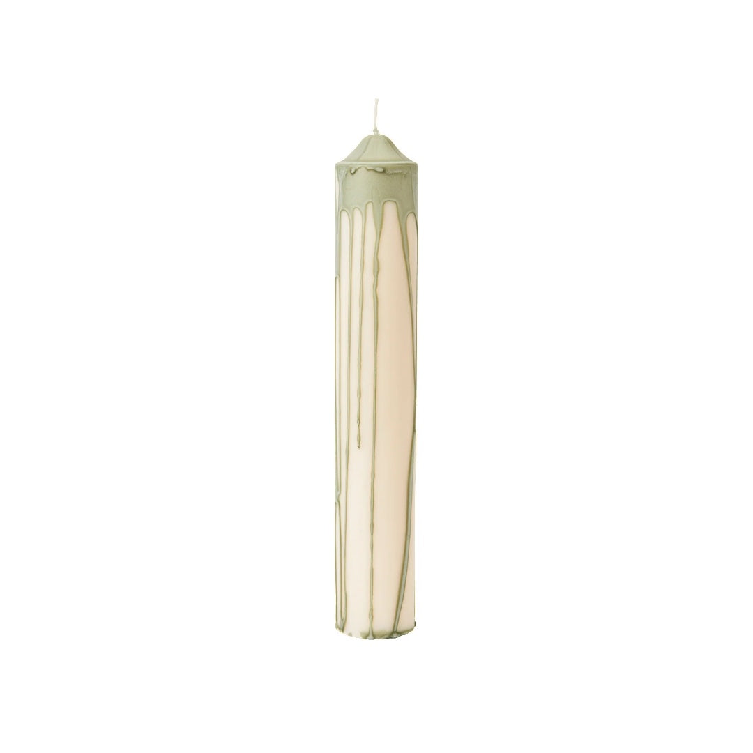 Dryp Pillar Candle large | tea green