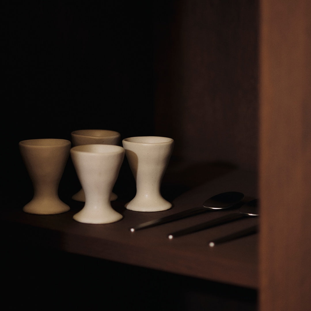 Set of 2 Egg Cups Flow | off-white