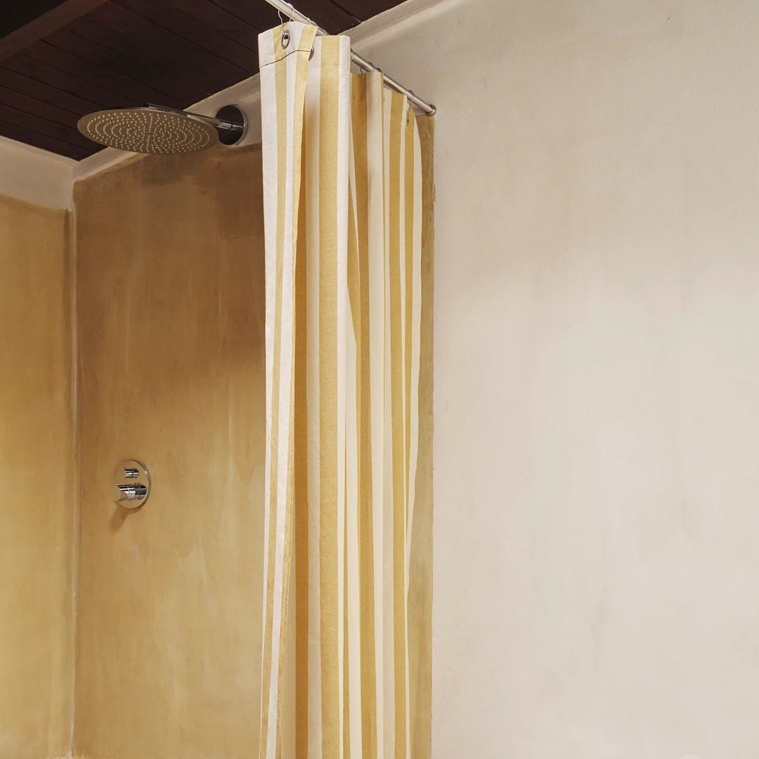 Rideau de douche Chambray (160x205cm) | jaune chaud