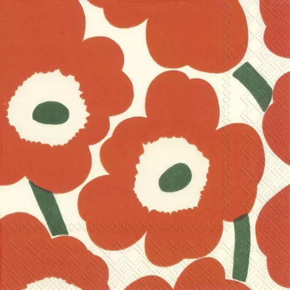 Napkins 2 Sizes | unikko orange green