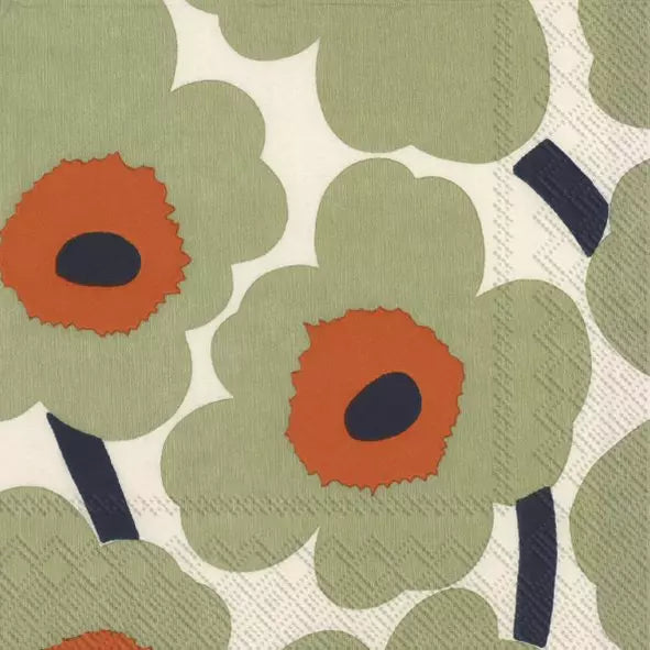 Napkins 2 Sizes | Unikko Cream Orange