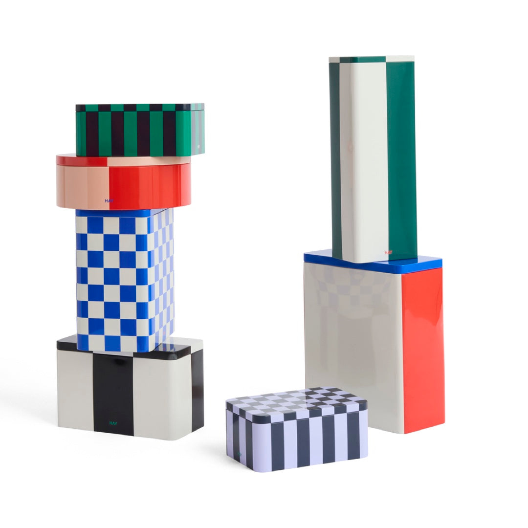 Storage Container XL | offwhite, blue & red