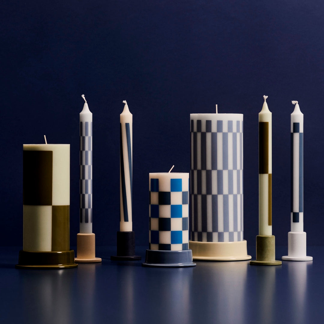 Candle Holder Tube (S) matt | midnight blue