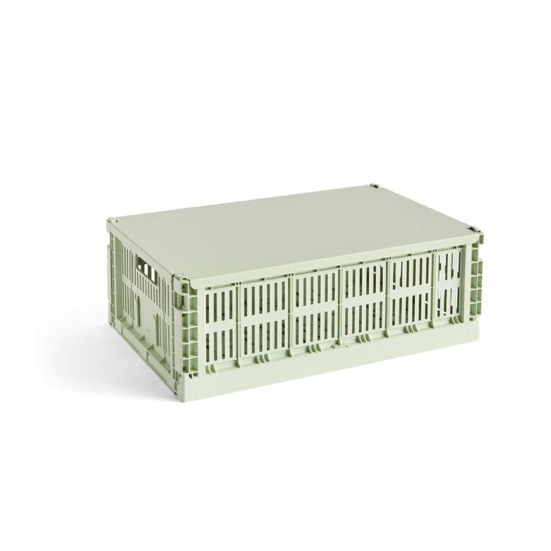 Caisse de rangement couvercle Colour Crate L | menthe