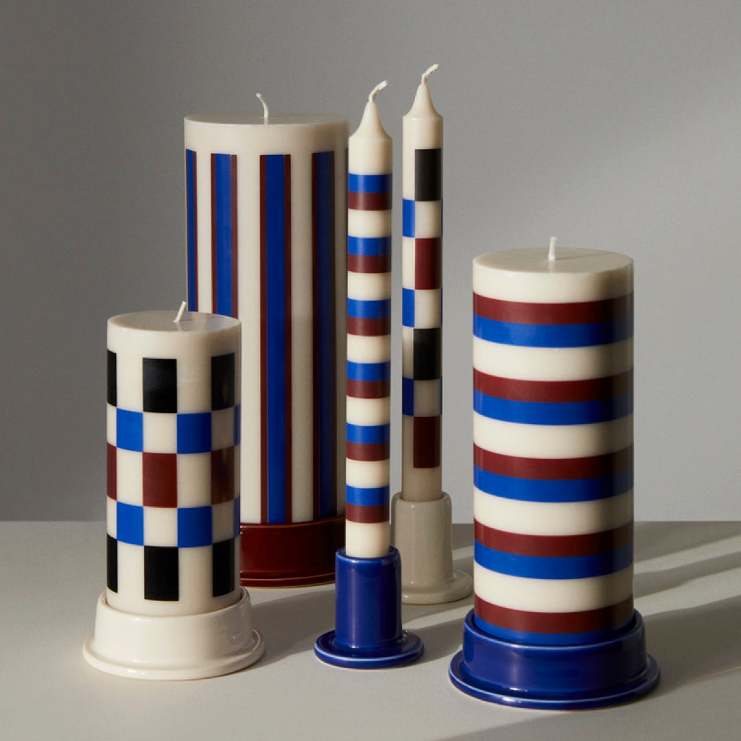 Bougie pilier S | crème et sable