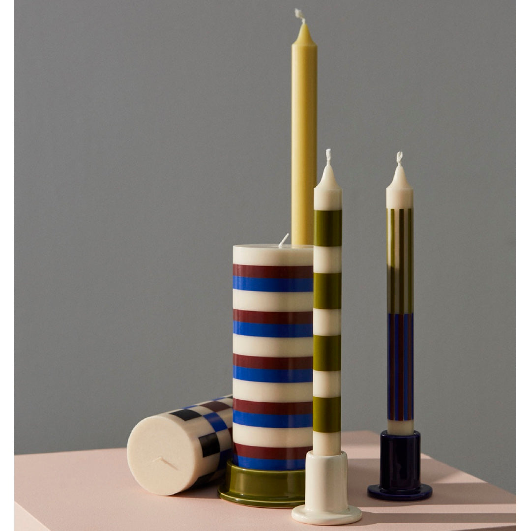 Bougie pilier S | crème et sable