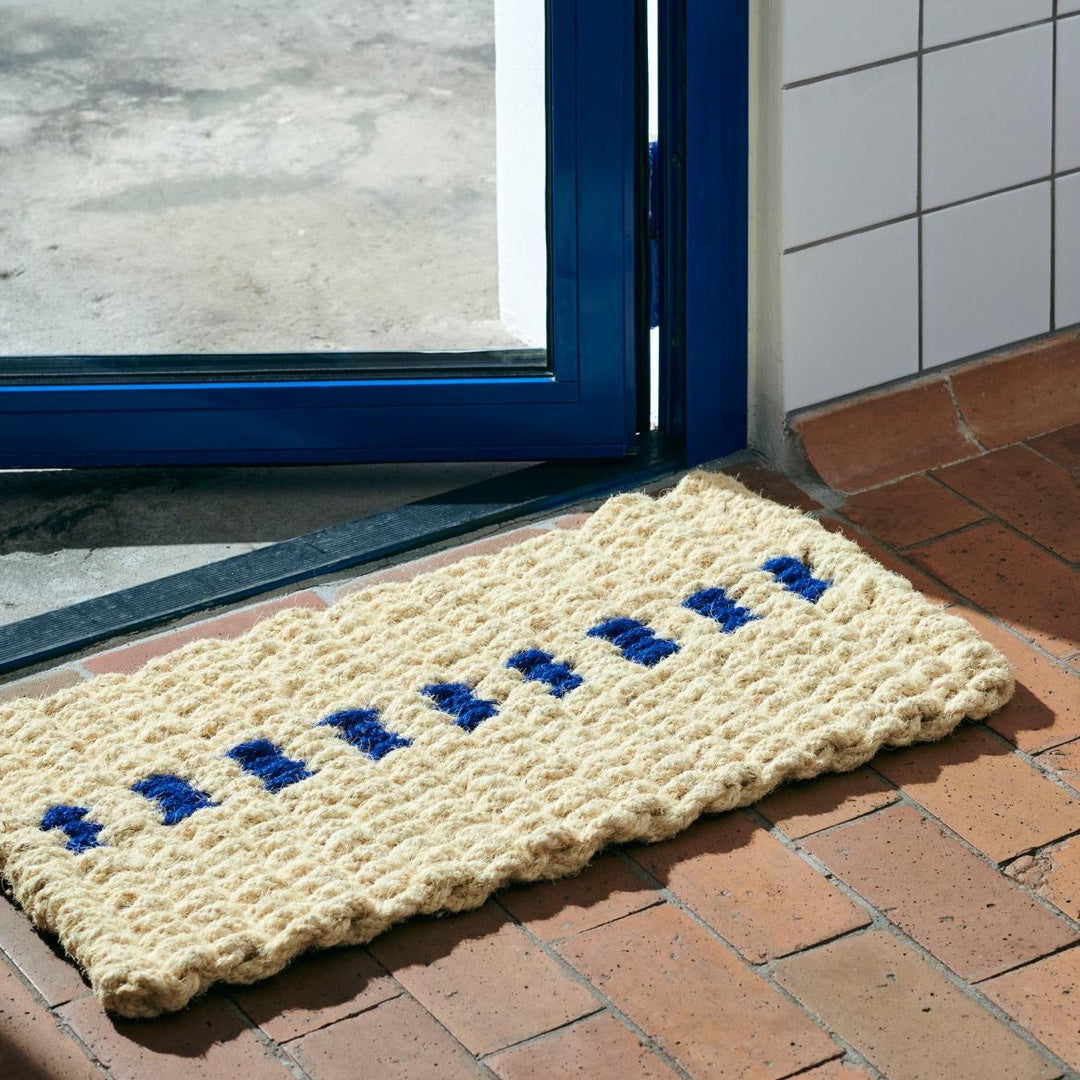 Doormat Dot | blue & white
