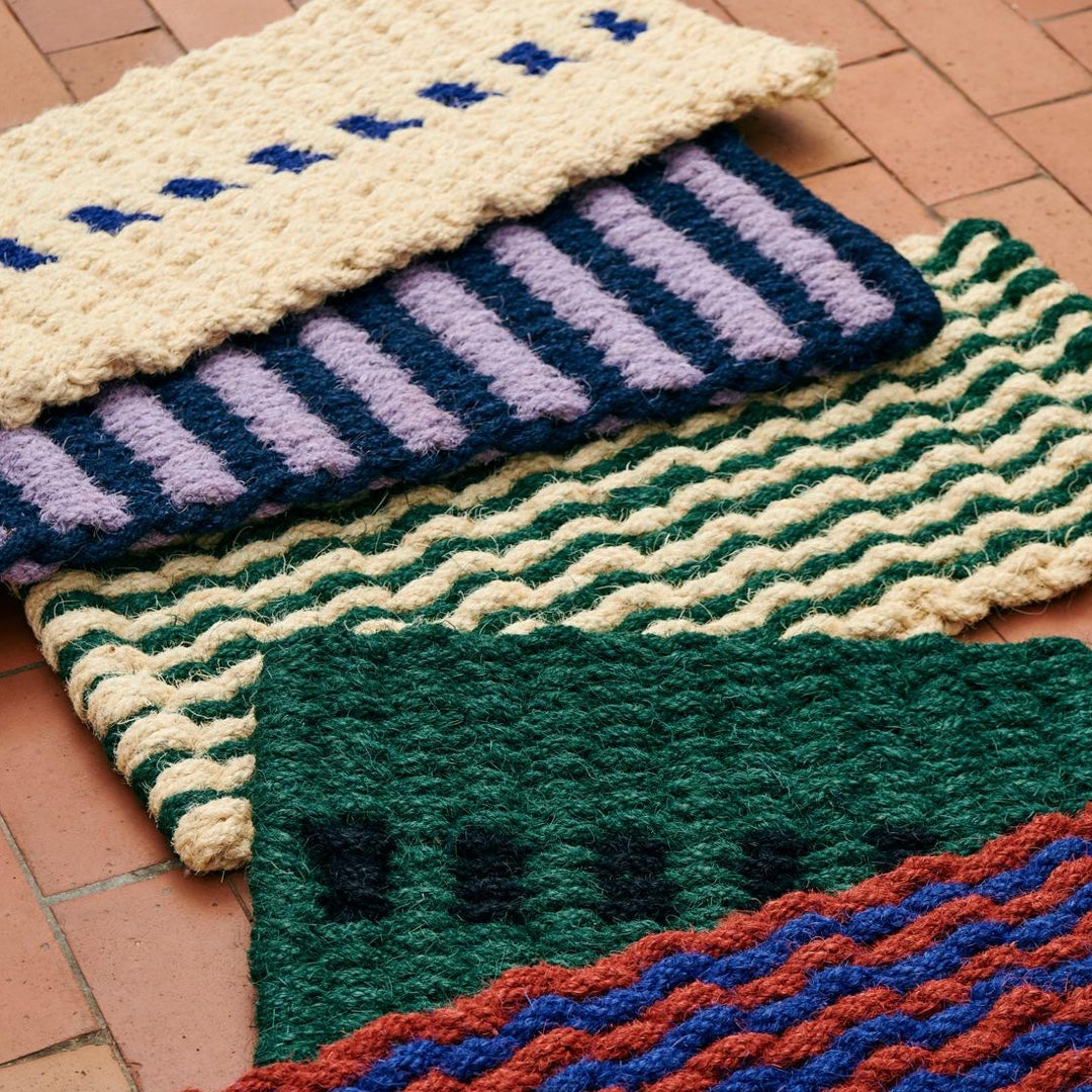Doormat Wave | green & white