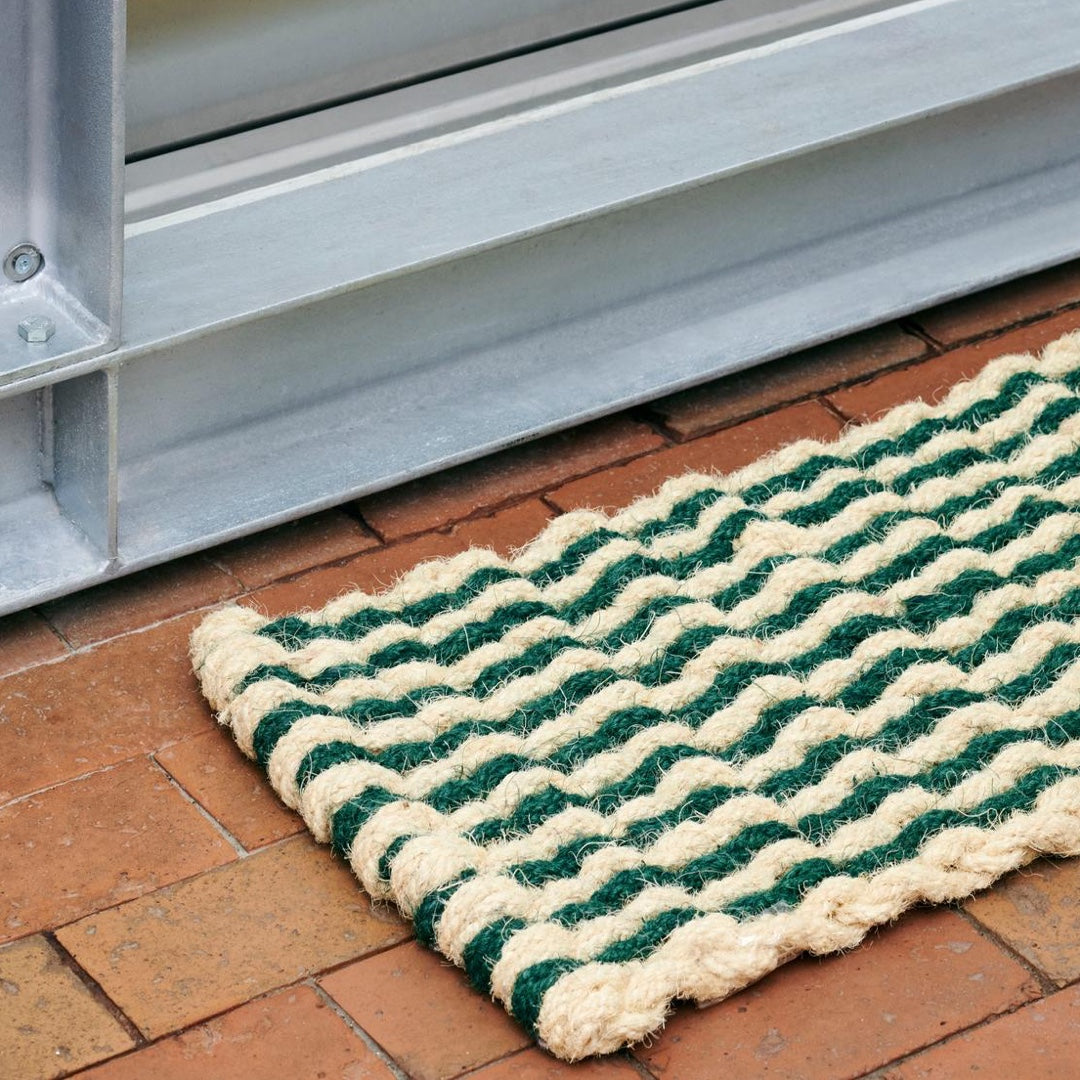 Doormat Wave | green & white