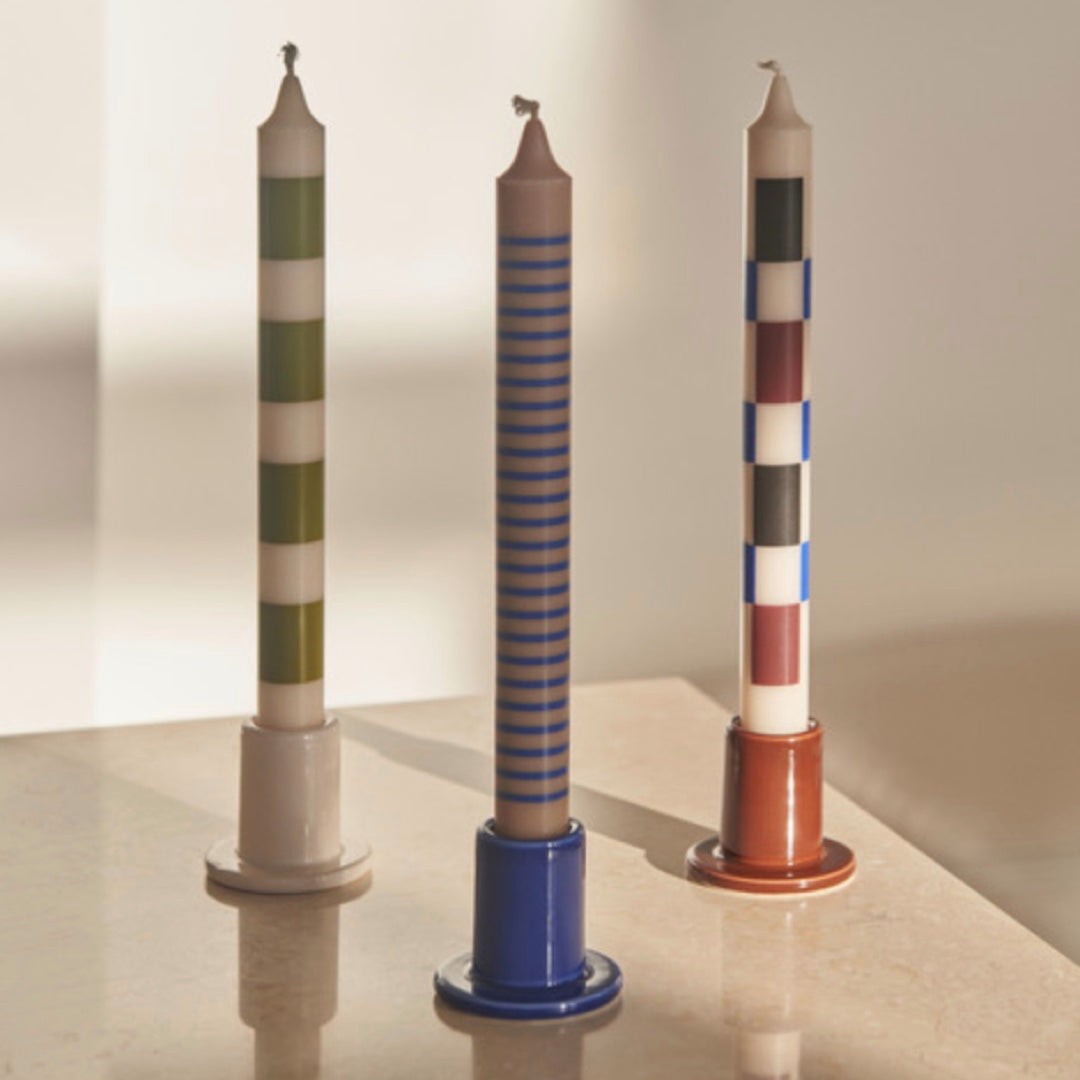 Bougeoir Tube (S) | bleu